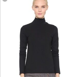 Acne Studios Black Valeria C Ela Turtle Neck Sleek Top Stretch Long Sleeve XS